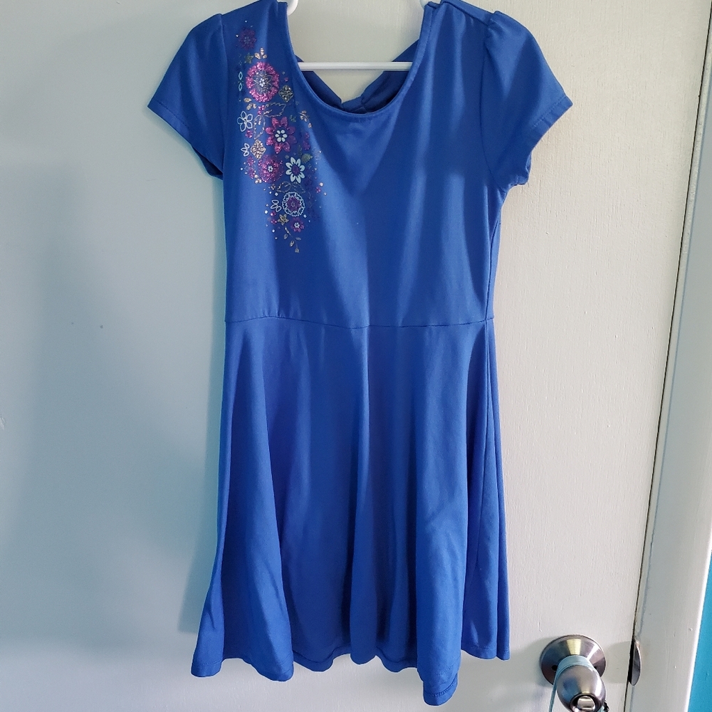 Girls blue casual dress